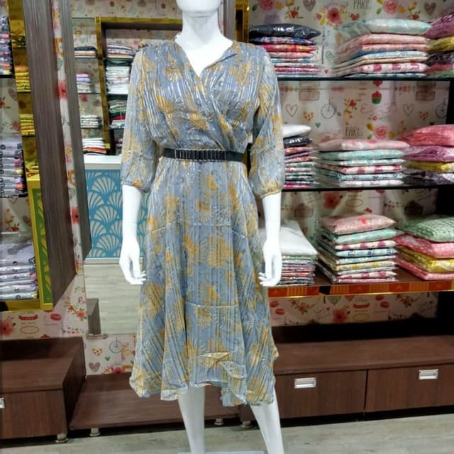 Gray, yellow, black Dress