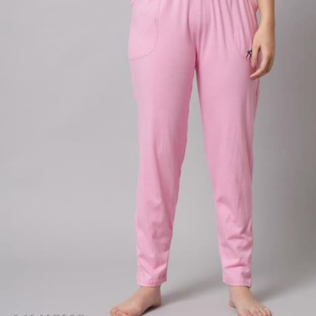 Ladies pink cotton pant