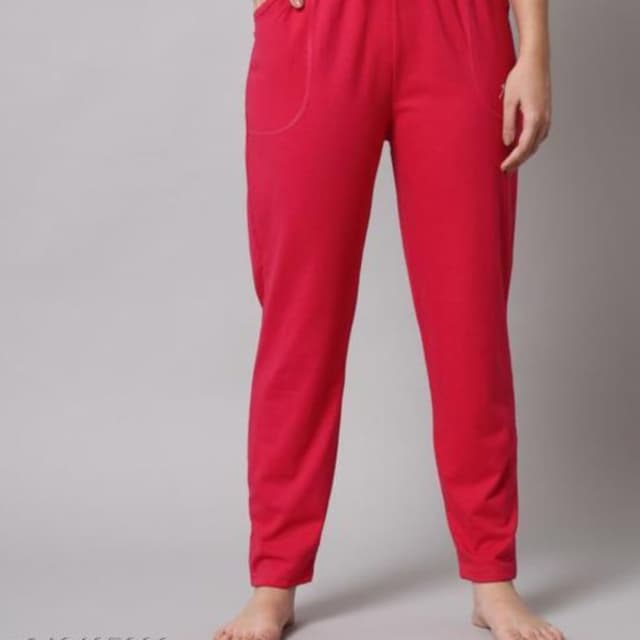 Ladies Red cotton pant