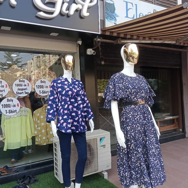 Navy blue, white, and pink Dress