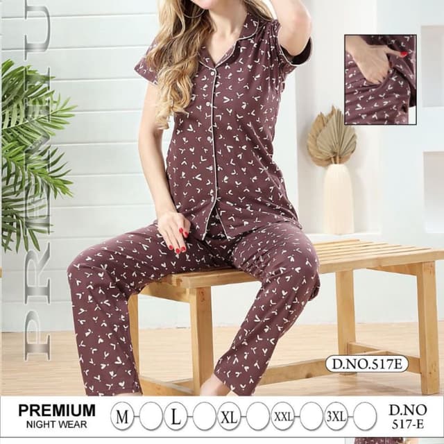 Front Open Night Suits