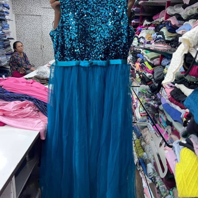 Teal, Dark Teal Dress