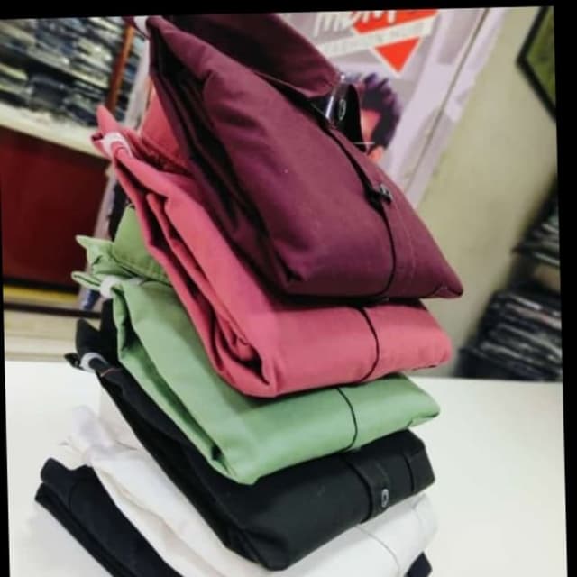 Burgundy, Pink, Green, Black, White Shirts