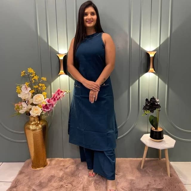 Teal Kurta with Palazzo