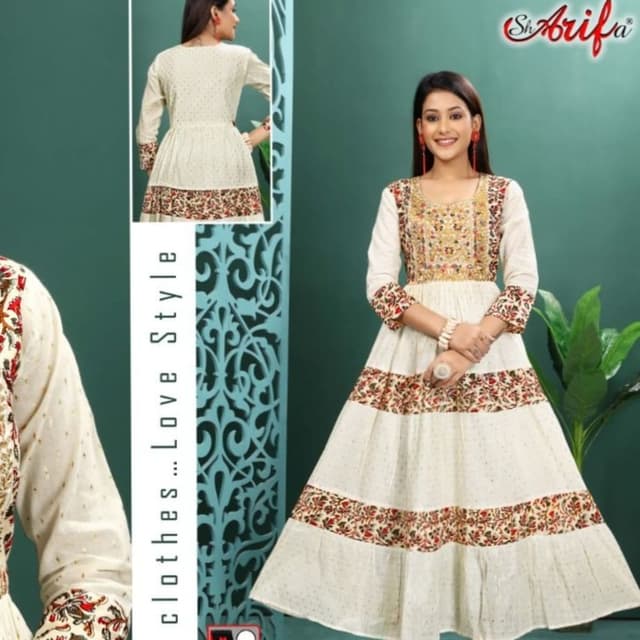 Long anarkali cotton kurti