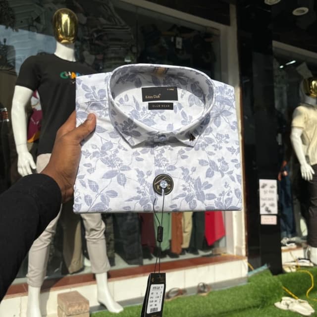 White and Blue Shirt