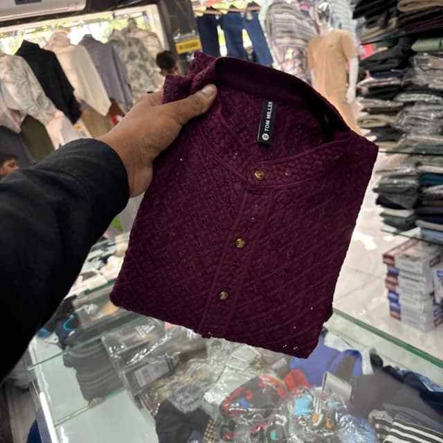 Burgundy Kurta