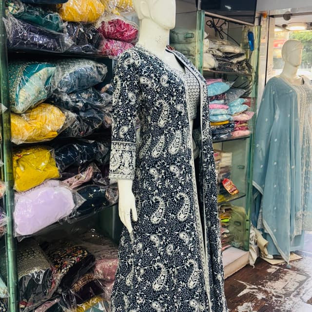 Navy blue and white Jacket