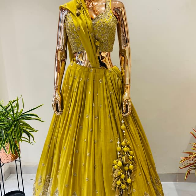 Mustard Yellow Lehenga Choli