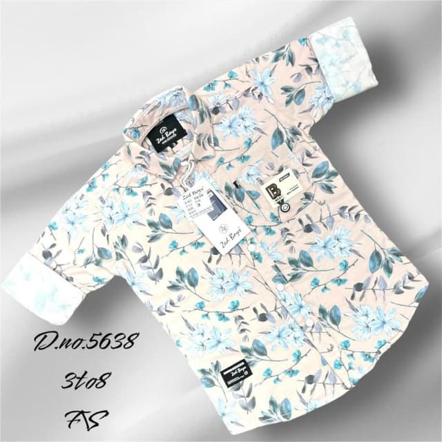 Light pink, blue, and green Shirt