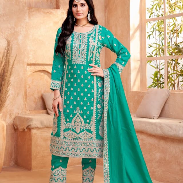 Green Salwar Suite