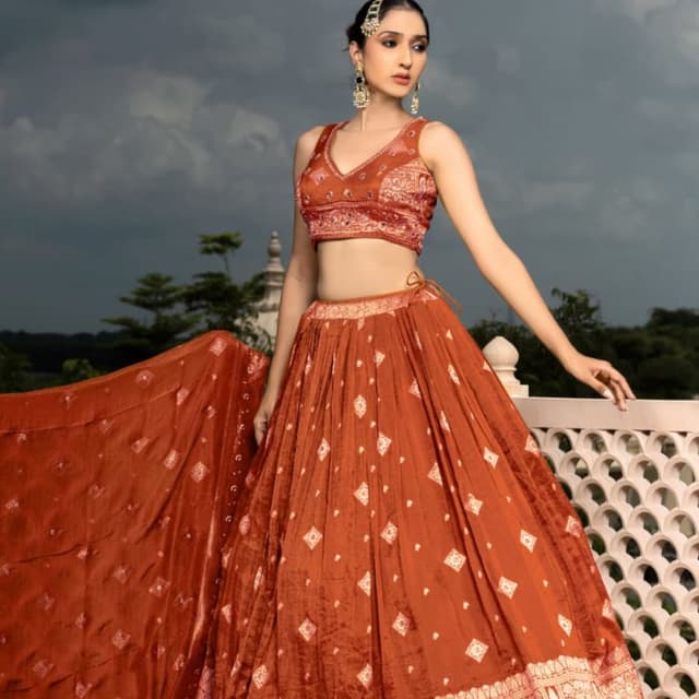 Orange Lehenga
