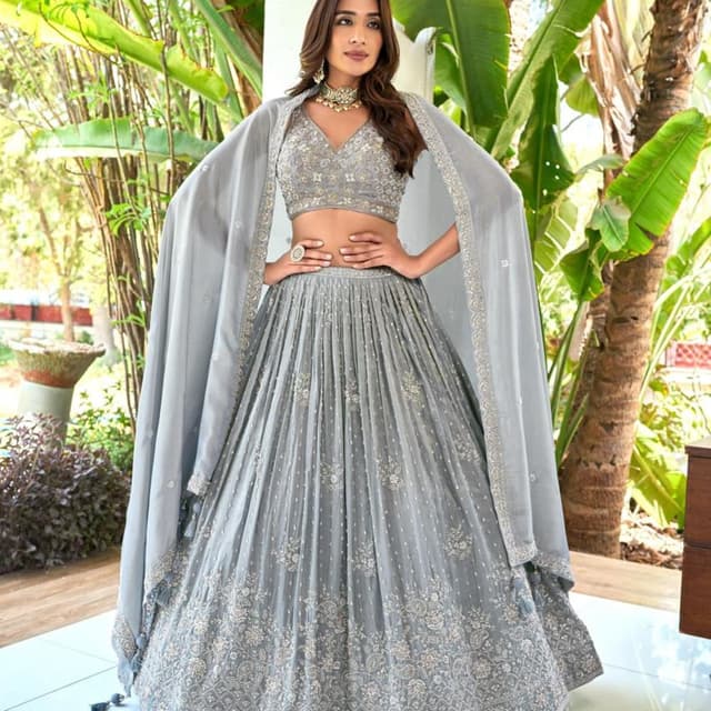 Silver Lehenga
