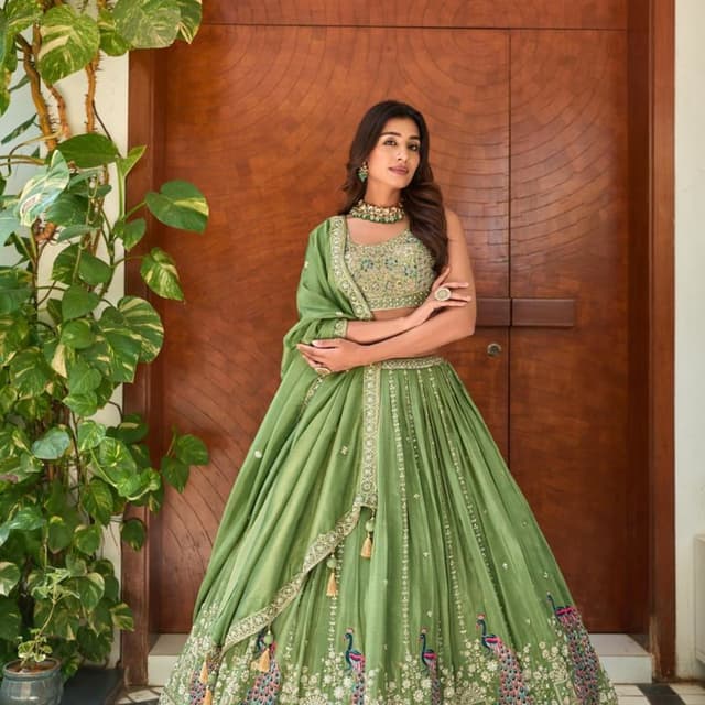 Green Lehenga