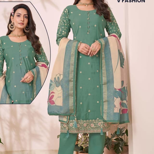 Green Salwar Suite
