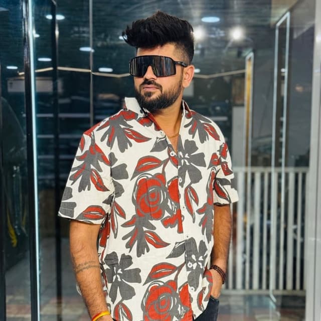 White, Red, and Gray Shirt