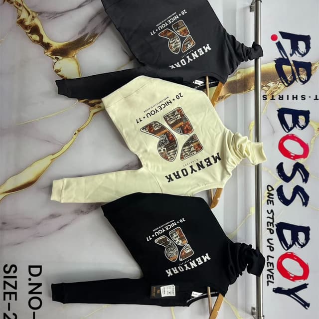 Black, Cream, and Off-White Sweatshirt