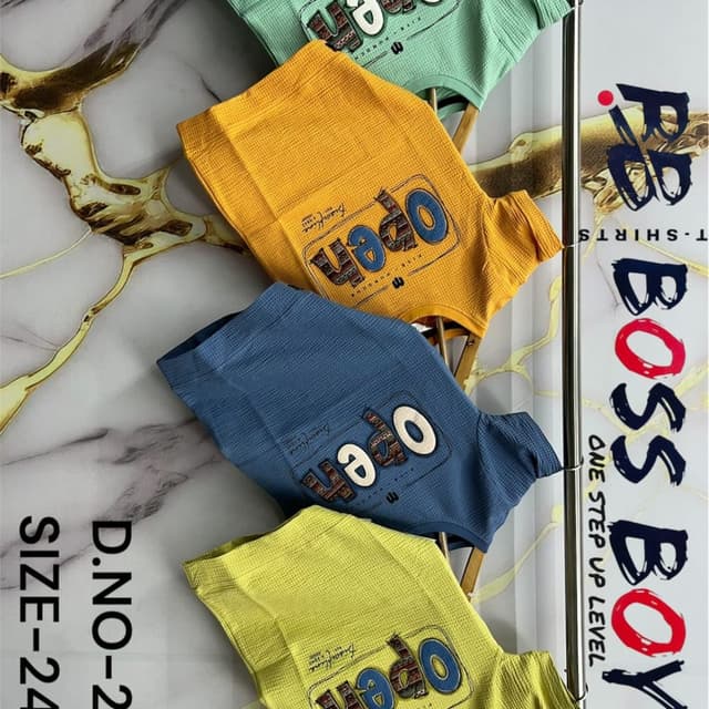 Yellow, Blue, Mustard Yellow, Light Green T-Shirt