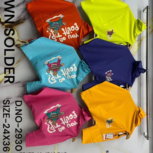 Orange, Yellow, Blue, Pink, Navy, Gold T-Shirt