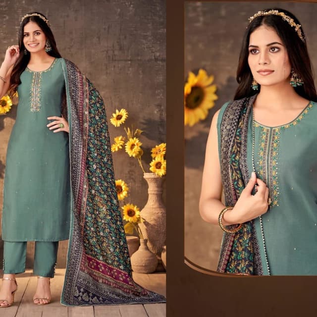 Green Salwar Suite
