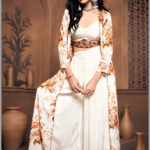 White Lehenga