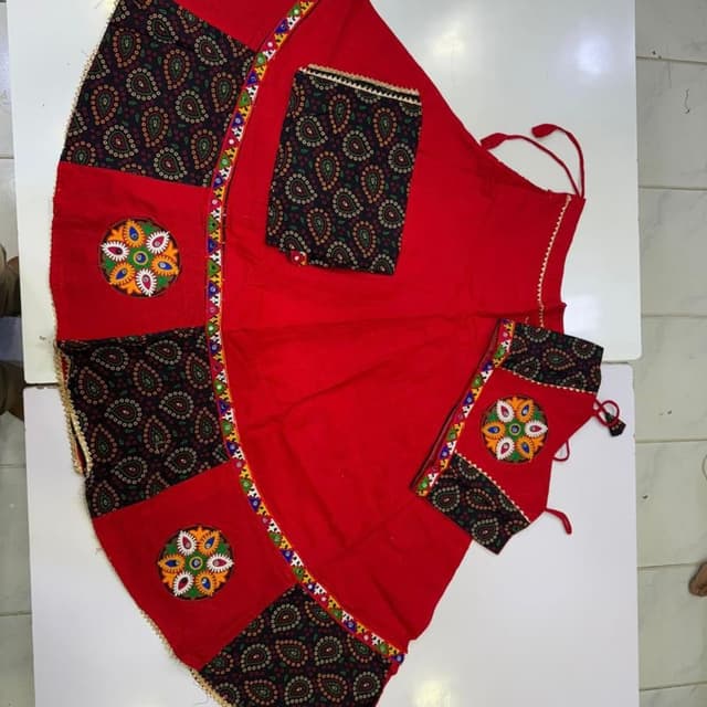 Red, Black, Multicolor Lehenga Choli