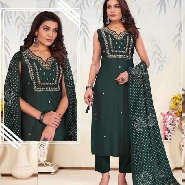 Green Salwar Suite