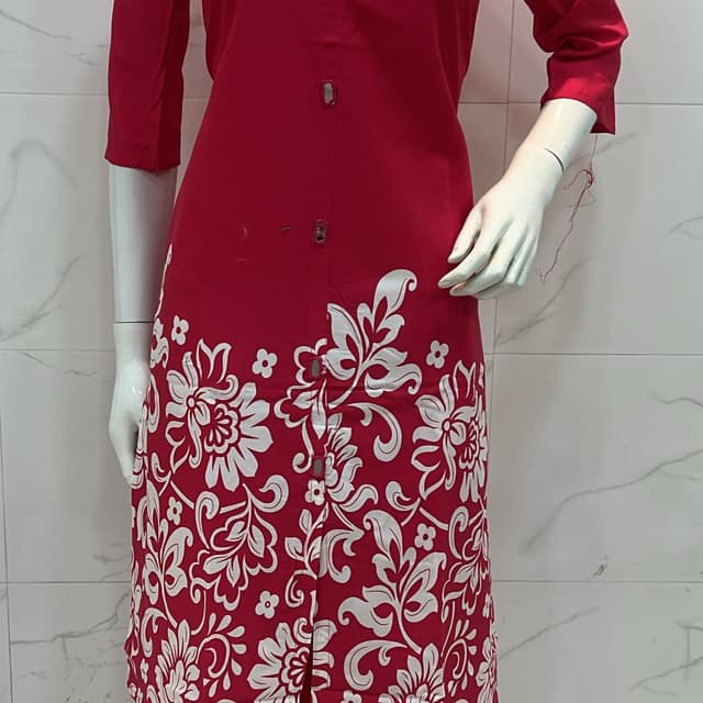 Red and White Kurti