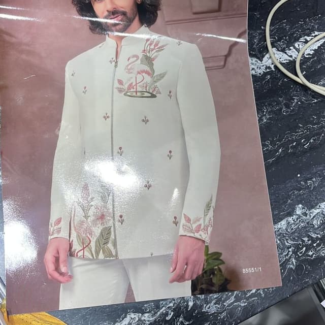 Ivory, Pink, Green, Brown Jacket