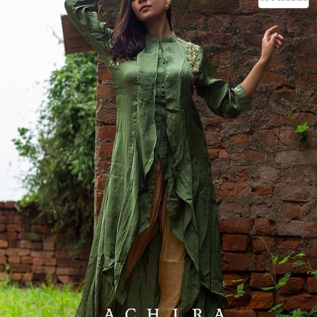 Green and Beige Jacket with Pants