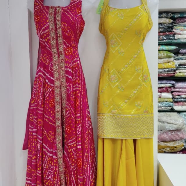 Pink, Yellow, Gold Salwar Kameez