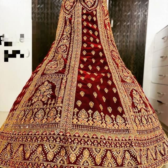 Red and Gold Lehenga