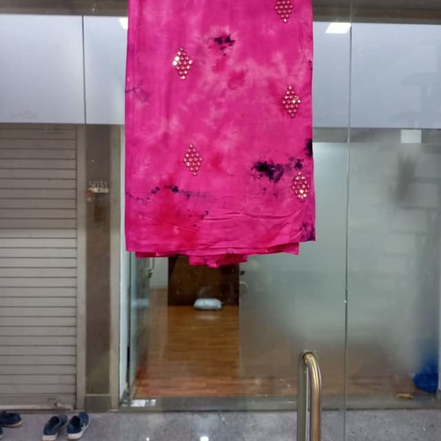 Reyon mirror work fabric