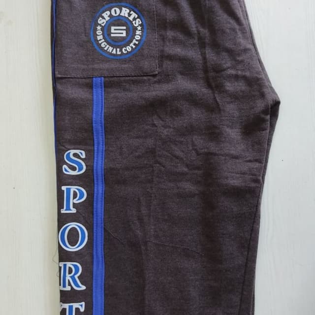 Dark Grey, Blue, White Track Pants