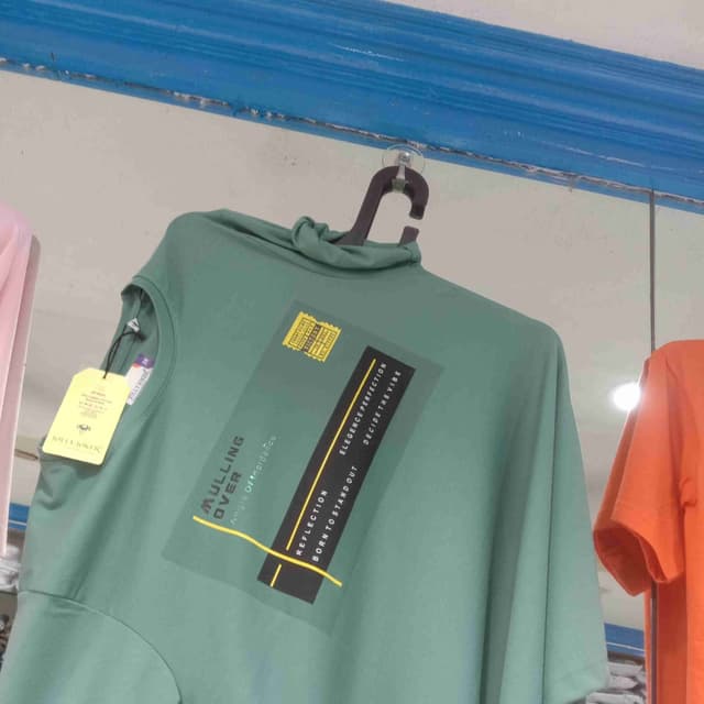 Green, Black, Yellow, White T-shirt