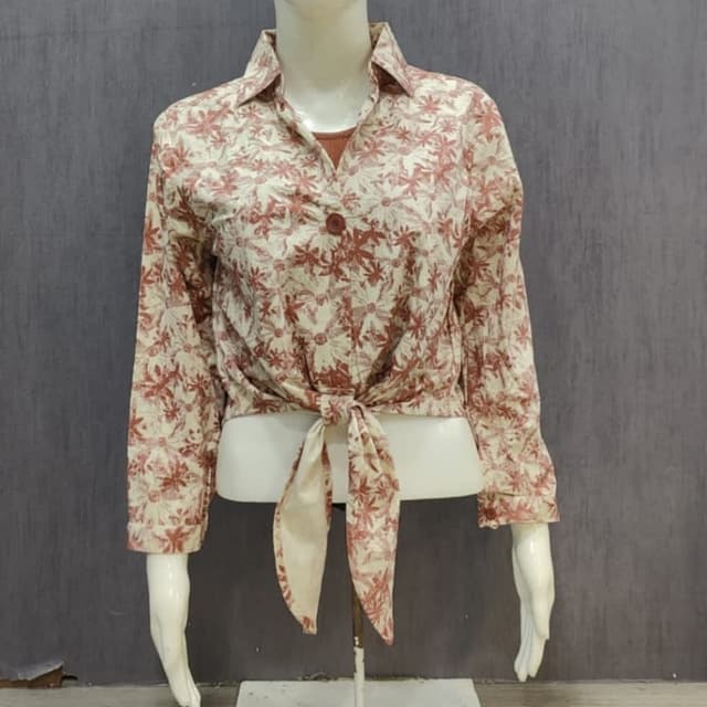 Cream and Brown Shirt