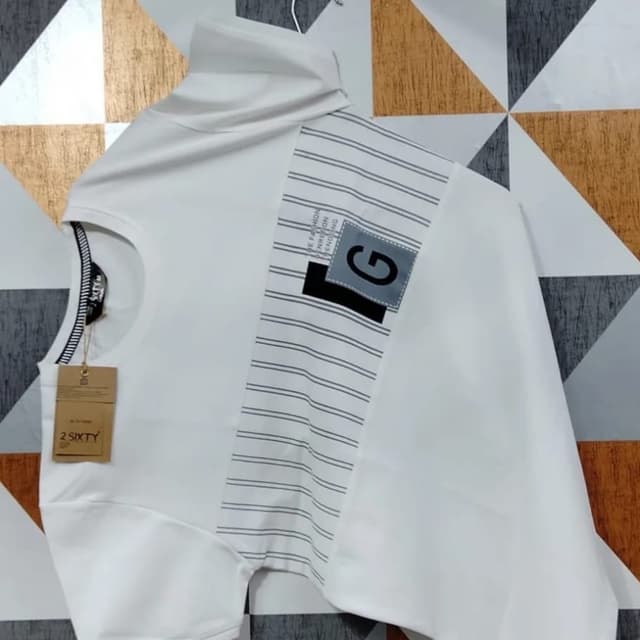 Dark Gray White Tshirt