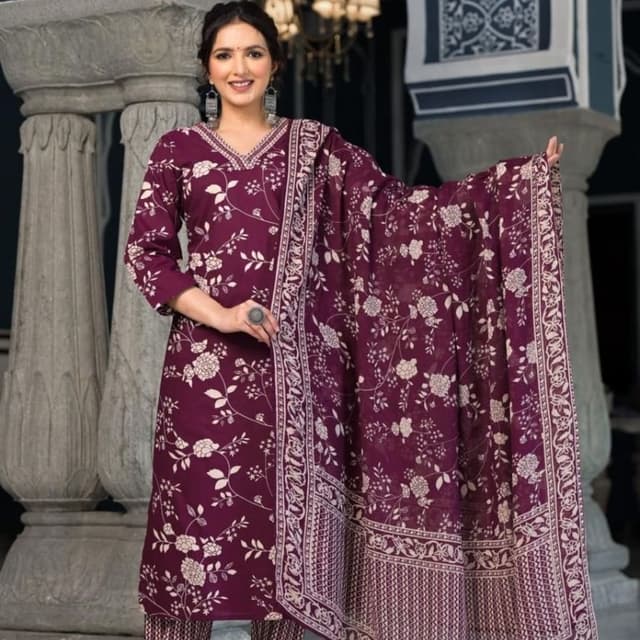 Maroon Salwar Suite