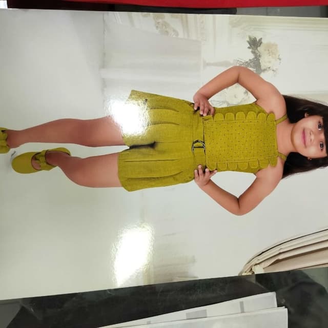 Yellow Light Green Girls Sets