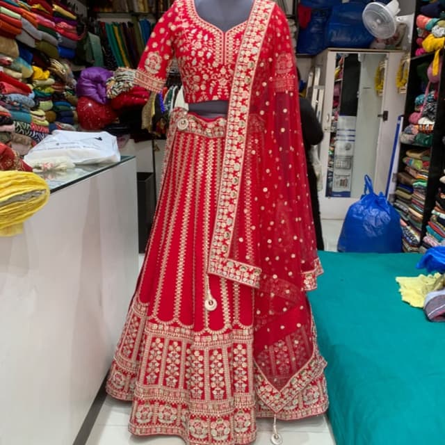 Red and Gold Lehenga Choli