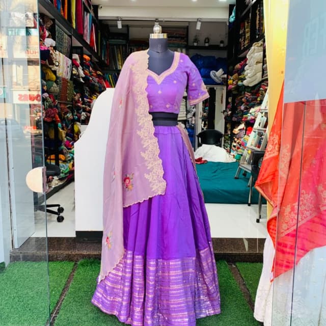 Purple, Lavender, Gold Lehenga Choli