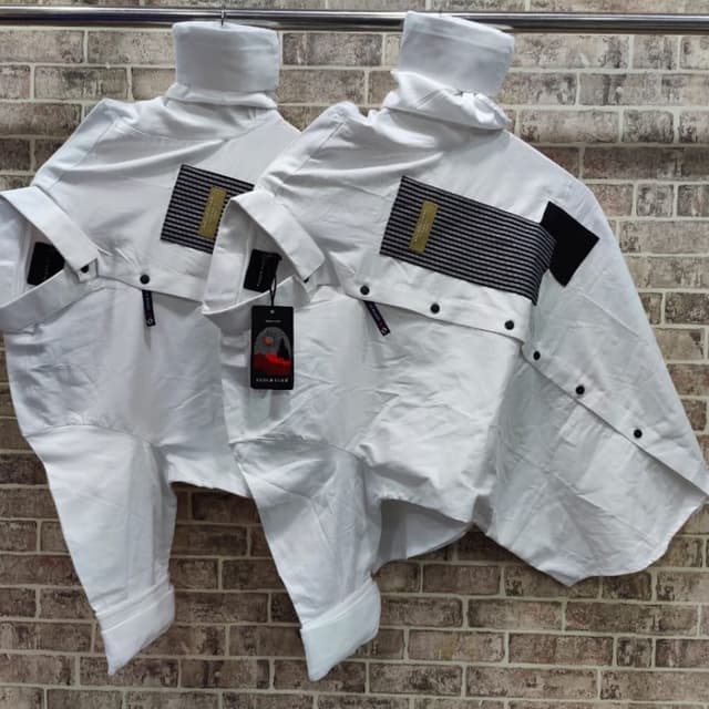 White, Black, Gold Shirt