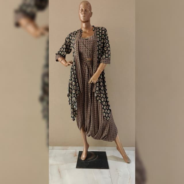 Black, Brown, Cream Co-ord Set