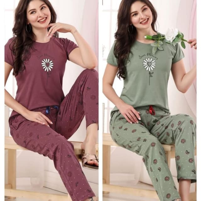 Burgundy and Sage Green Pajama Set