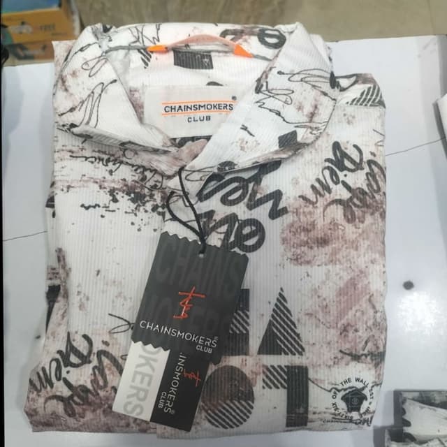 White, Black, Brown Shirt