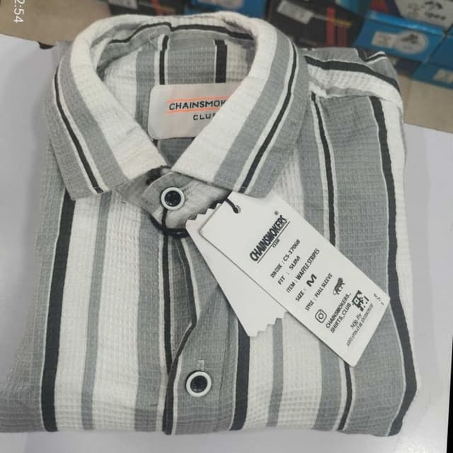 Grey, White, Black Shirt