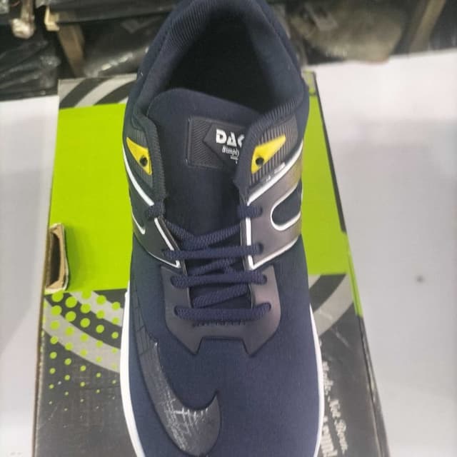 Navy blue, White, Black, Yellow Sneakers