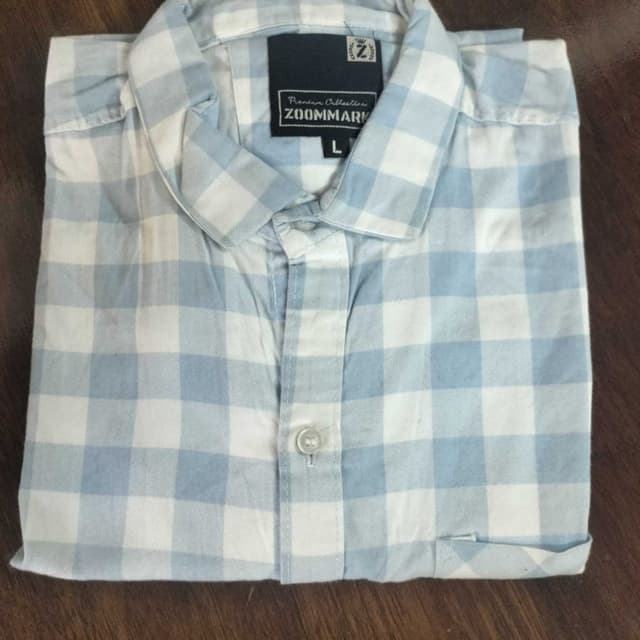 Light Blue and White Shirt