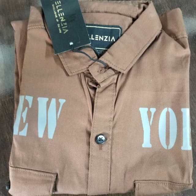 Brown with white Shirt