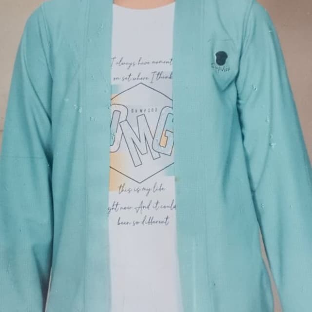 Light Blue and White Jacket